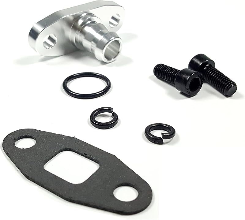 Adaptador de flange de retorno de óleo do turbo MKMDZ com espigão de 5/8" para T3, T3/T4, T35, T60, GT37, GT40, GT42, GT45 e GT47