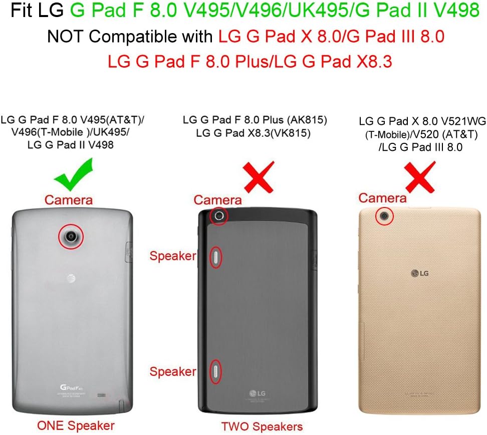 Fintie Folio Case for LG G Pad F 8.0 / G Pad II 8.0 - Premium PU Leather Stand Cover for G Pad F 8.0 V495 / V496 / UK495 & G Pad 2 8.0 V498 8-Inch Tablet (Love Tree)