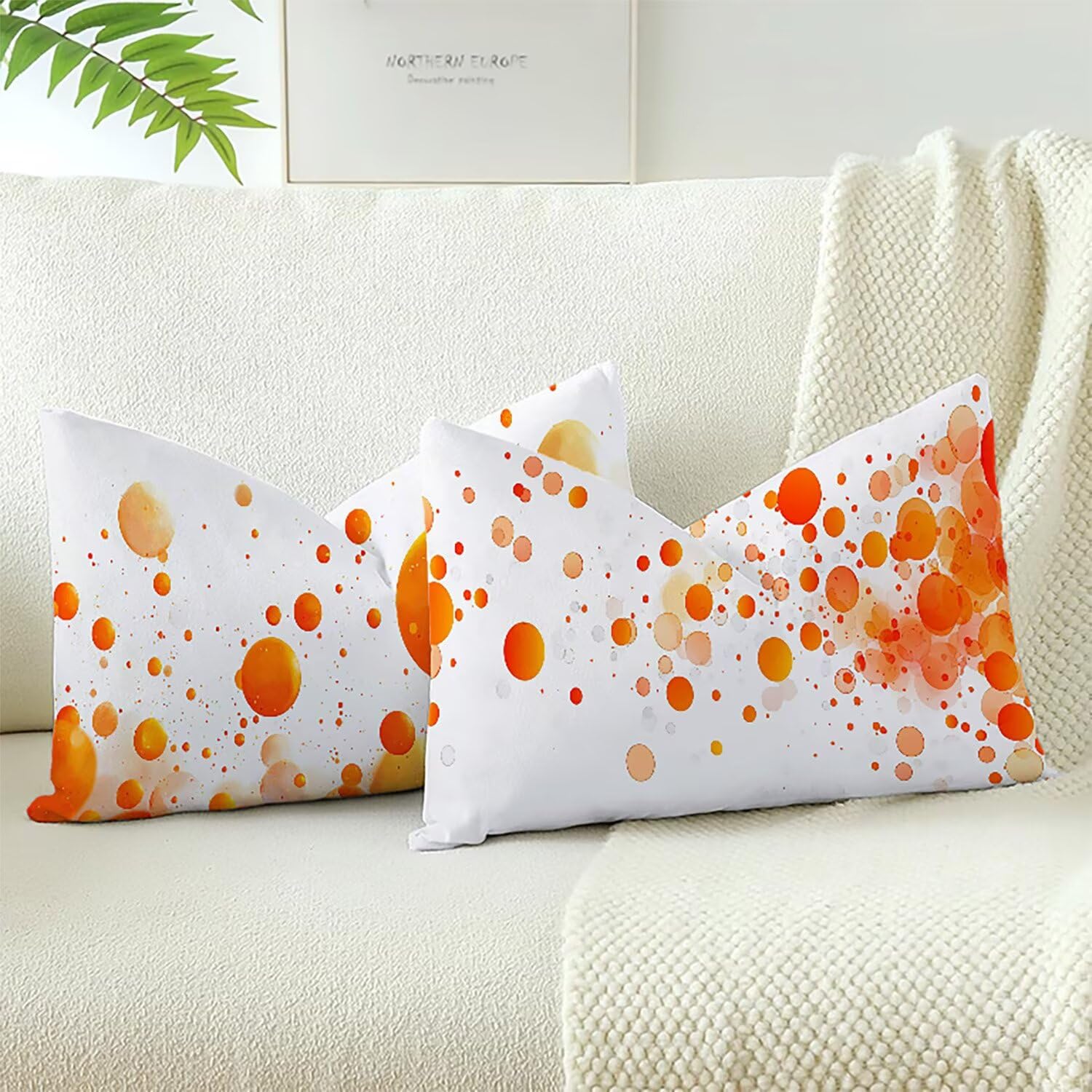 Housses de coussins velours blanc 70x40cm Xlccaioo lot de 2 XC-9526