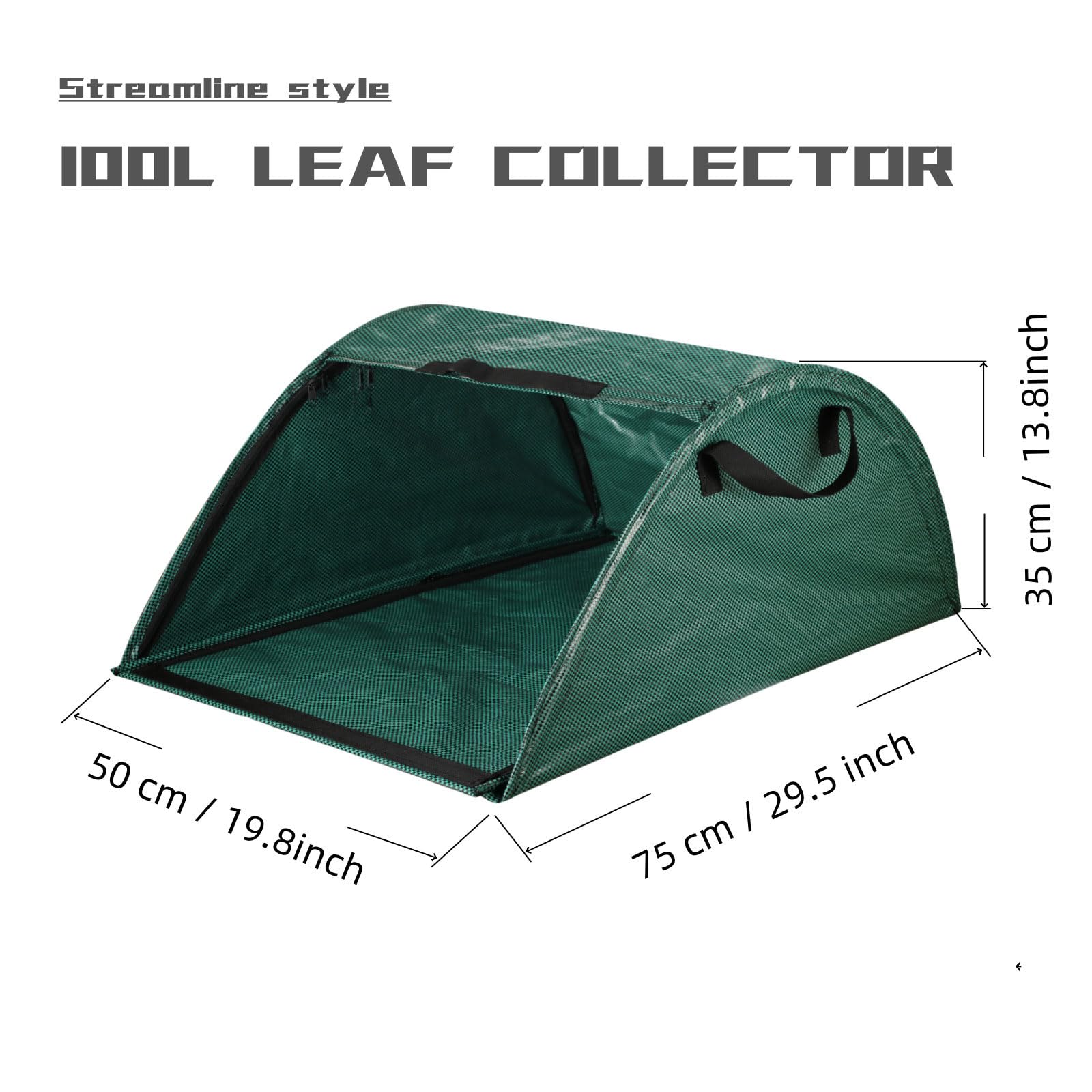 Bolsas de residuos de jardín de alta resistencia 200L,3pcs Bolsa de recogida de hojas caídas ,con Asas ,Plegables ,resistentes a desgarros ,resistentes al agua ,para hojas basura escombros