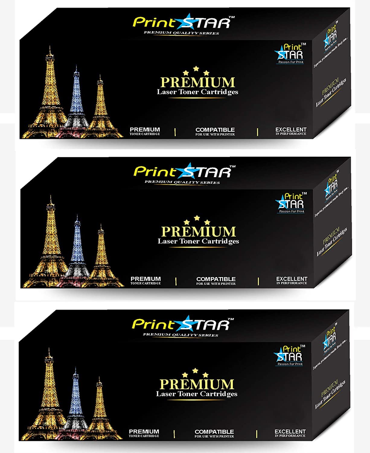 Print Star 78A Single Colour Black Laser Toner Cartridge CE278A compatible with HP LaserJet P1560, P1566, P1606, M1536DN, L100, L110, L200, L210, L300, L350, L355, L559 (Pack of 3) (B0727Z1KGD) Amazon Price History, Amazon Price Tracker