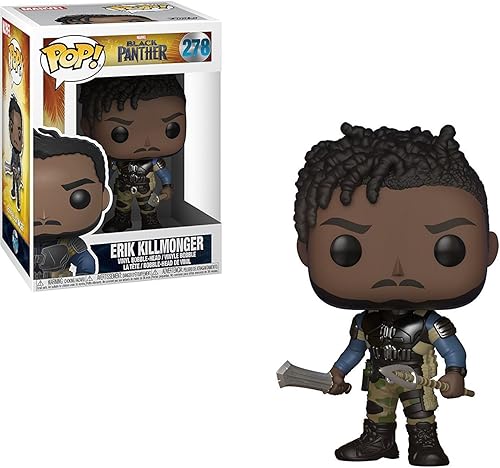 Miniatura 8 de POP Marvel Black Panther Unmasked Erik Killmonger Funko Pop - Figura de vinilo multicolor 3.75 pulgadas