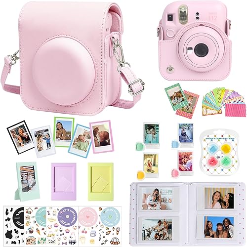 CAIYOULE Kit de accesorios para cámara instantánea Instax Mini 12 incluye estuche transparente + mini marcos de fotos y álbum + calcomanías de CAIYOULE Kit de accesorios para cámara instantánea Instax Mini 12 incluye estuche transparente + mini marcos de fotos y álbum + calcomanías de