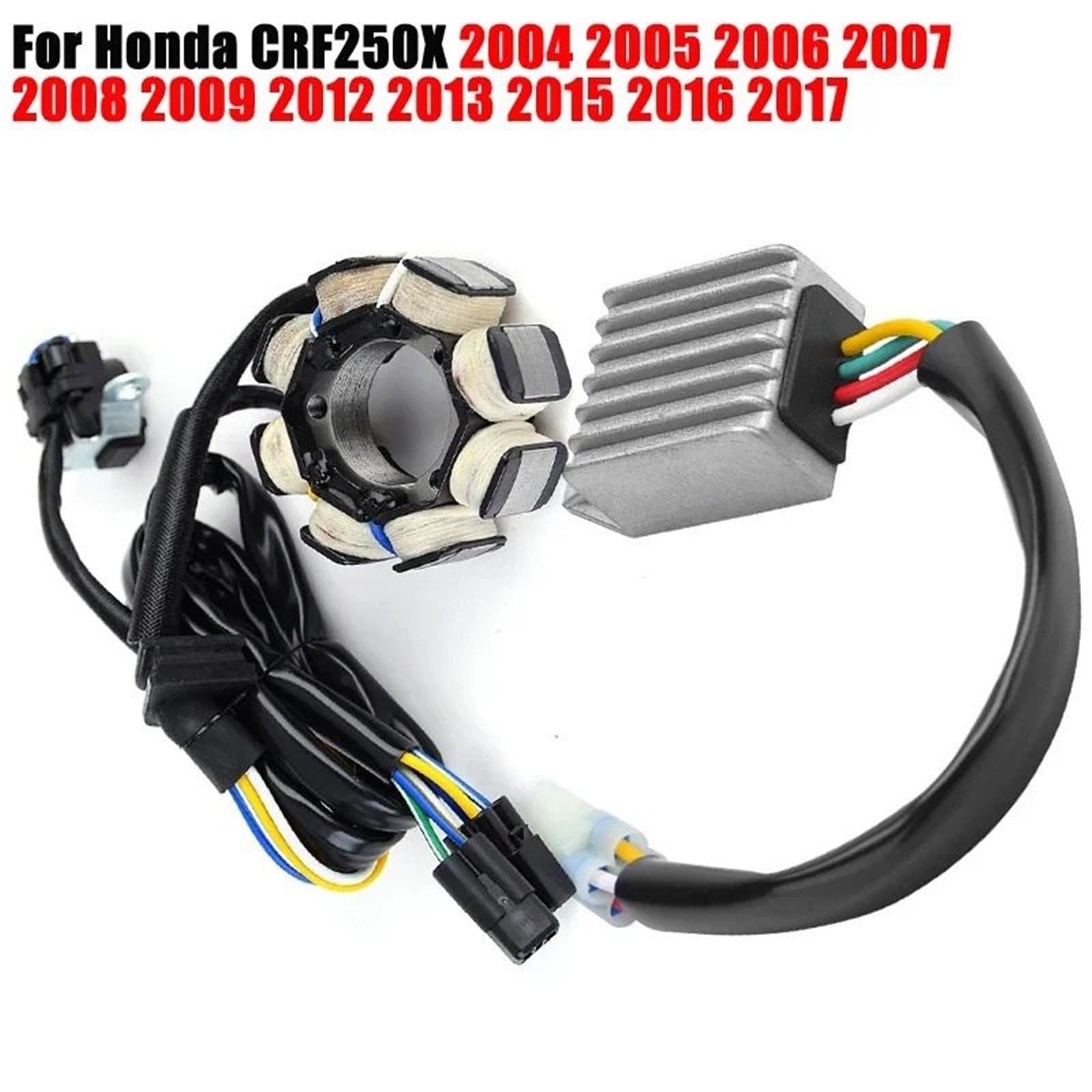 Stonaj motocykla‌ Regulator prostownika cewki stojana pasuje do Honda CRF250X CRF 250X 2004 2005 2006 2007 2008 2009 2012 2013 2015 2016 2017 Stonaj generatory‌(Style 2)