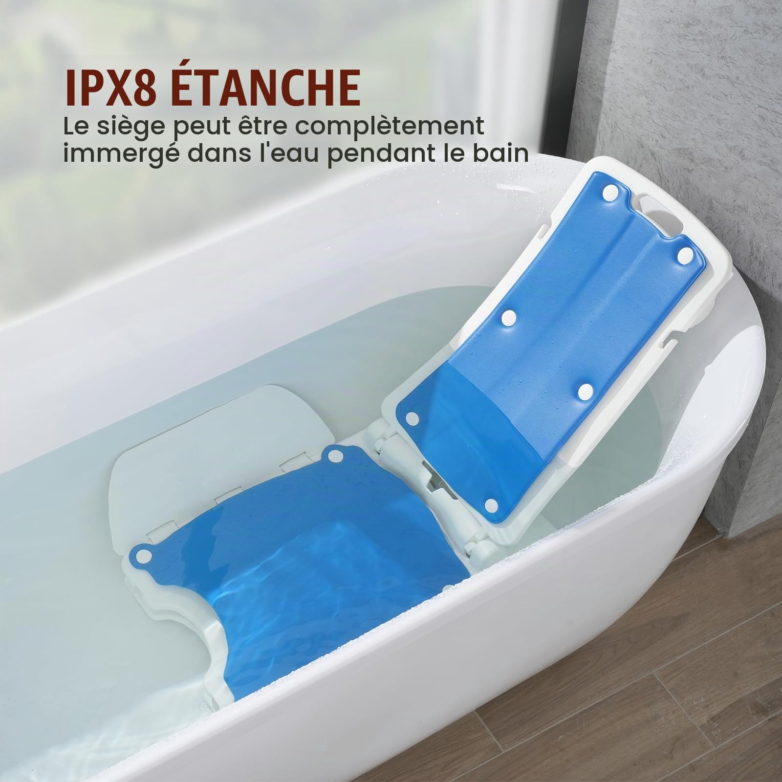 VEVOR Elévateur de Bain électrique, 77 à 507 mm, appareils pour soulever Les Vieux du Sol, supporte jusqu'à 140,6 kg, Inclinaison à 45 ° pour Inclinaison Confortable, pour Personnes âgées, Patients