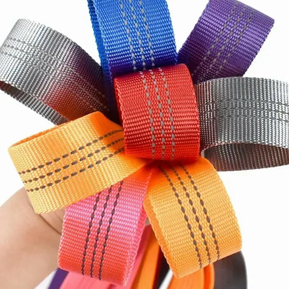 OPica 2/5/10 m 25 mm Doppellagiges hohles Polyester-Gurtband mit reflektierenden Streifen, Schlauchband für Band, Taschengurt, Nähen, Schrägband