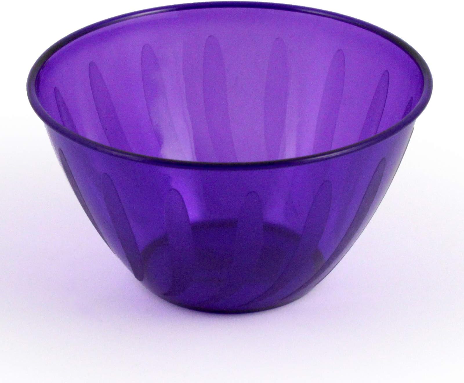 Maryland Purple Plastic Small Bowl (24 oz.) 1 Pc. - Chic Swirls Design, Perfect for Dinner Parties, Events, Gatherings, Everyday Use, Appetizers, & Desserts