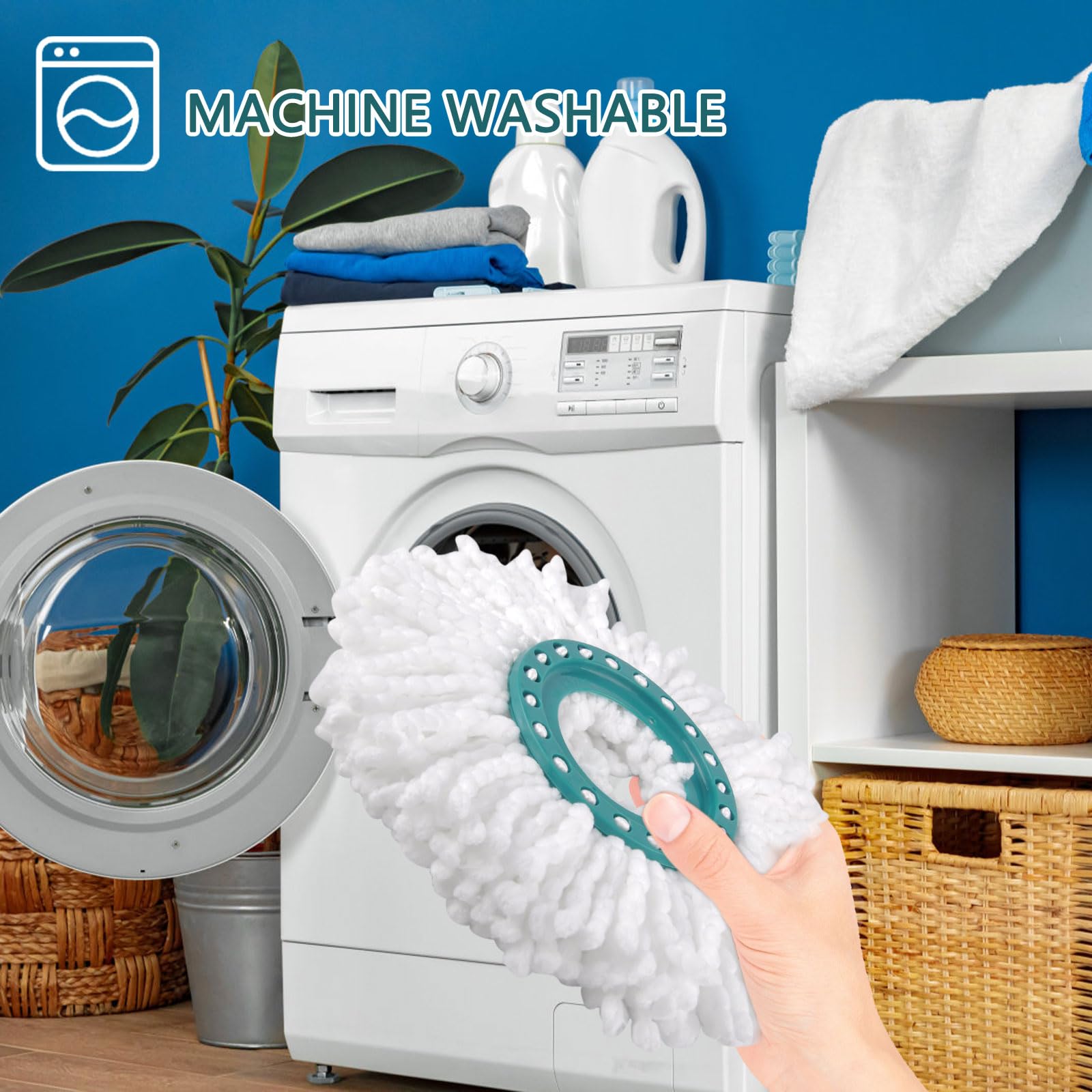 6 pezzi testa di ricambio per Leifheit Clean Twist Disc Mop