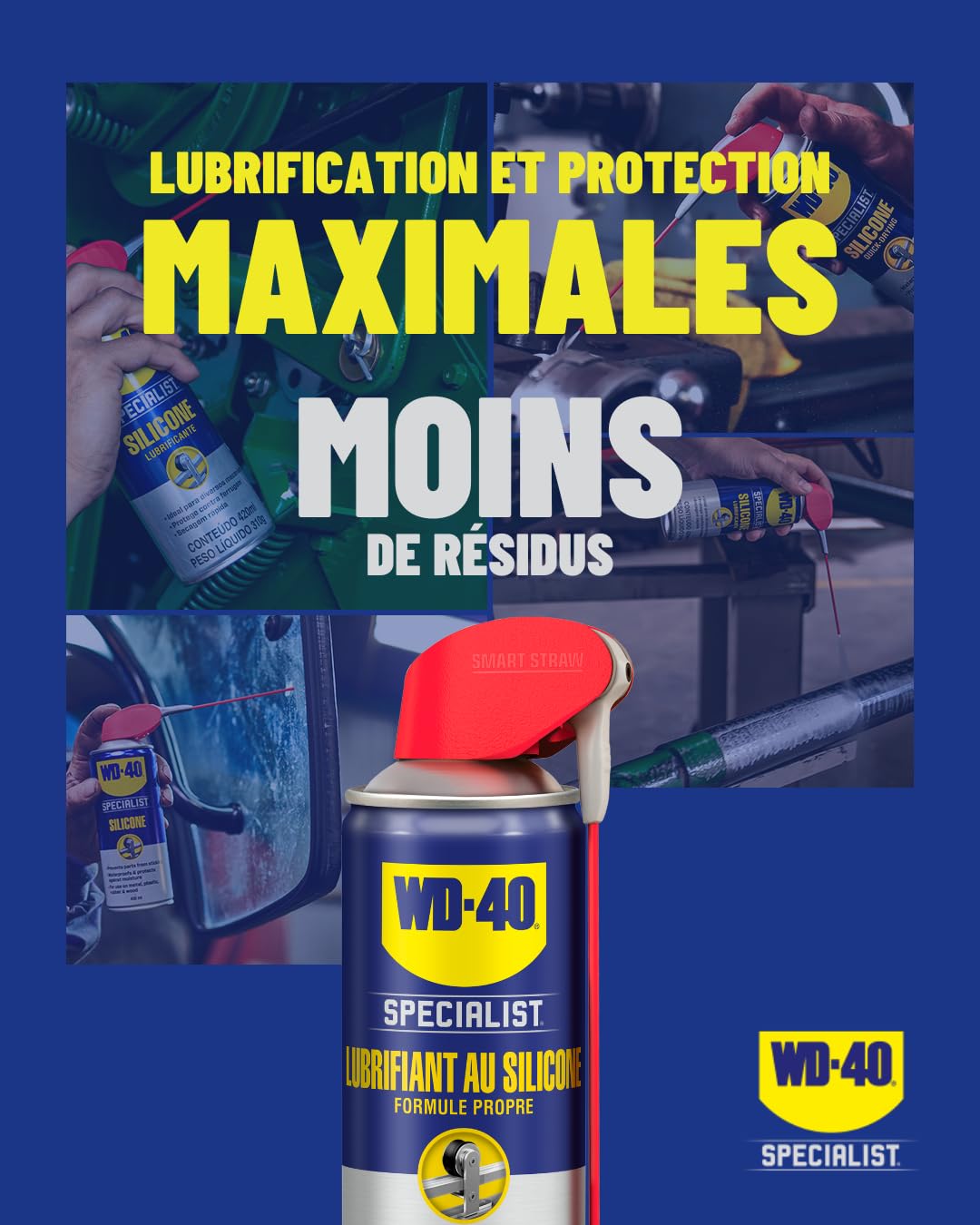 WD-40 Specialist Lubrifiant Au Silicone Spray Double Position 250 ML