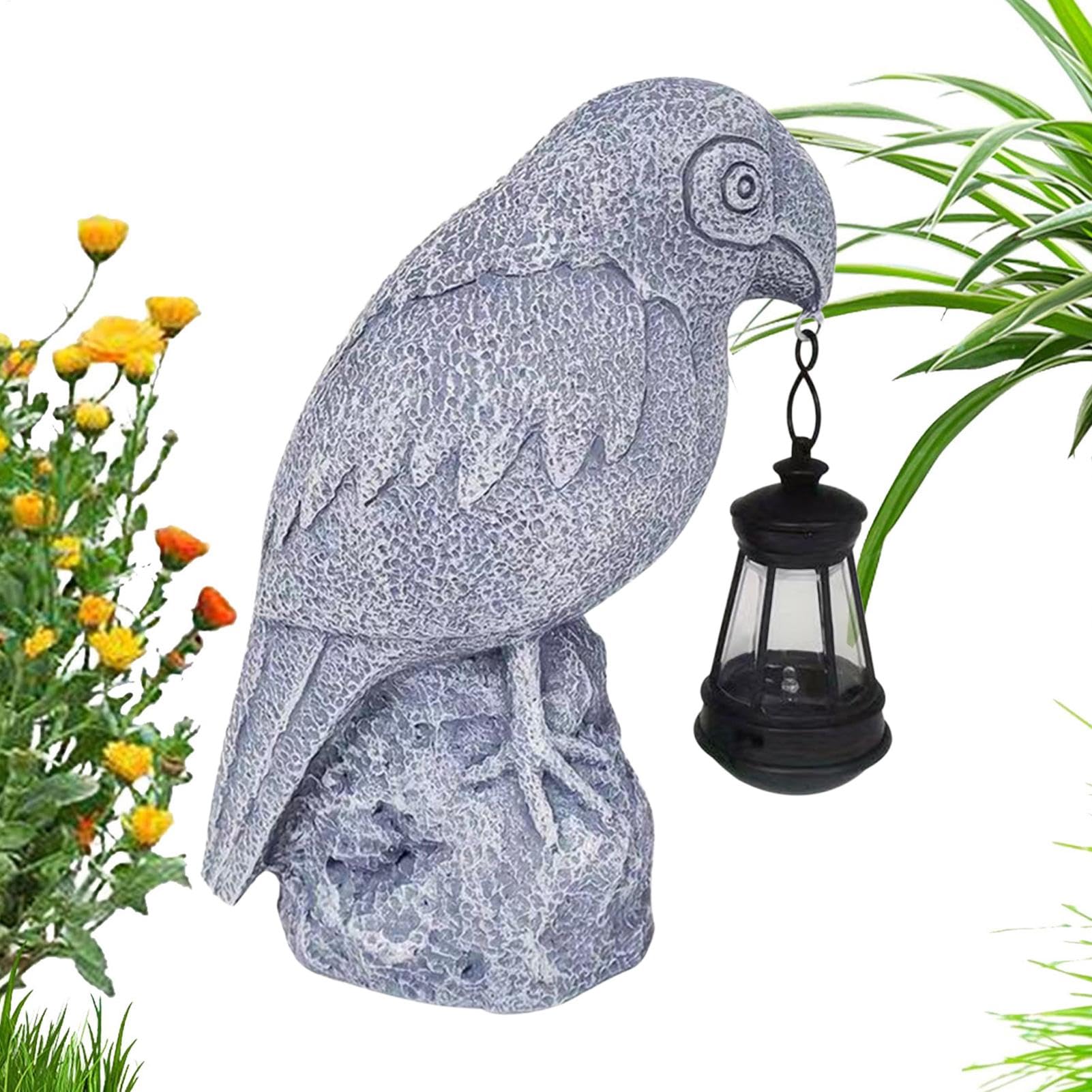 Luz de pájaro solar y figuras decorativas de loros para regalar en cumpleaños y aniversarios