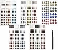 Vista 6 de Drchoer Fish Eyes for Lures Making - Fishing Lure Eye 3mm 4mm 5mm 6mm 7mm 10mm Assortment for Fly Tying DIY Materials Tool