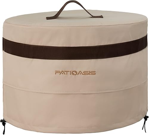 Cubierta Redonda Impermeable para Fogata 22''D x 16''H Solo Stove Bonfire Refugio Cubierta Protectora para Fogata Cubiertas Duraderas para Muebles