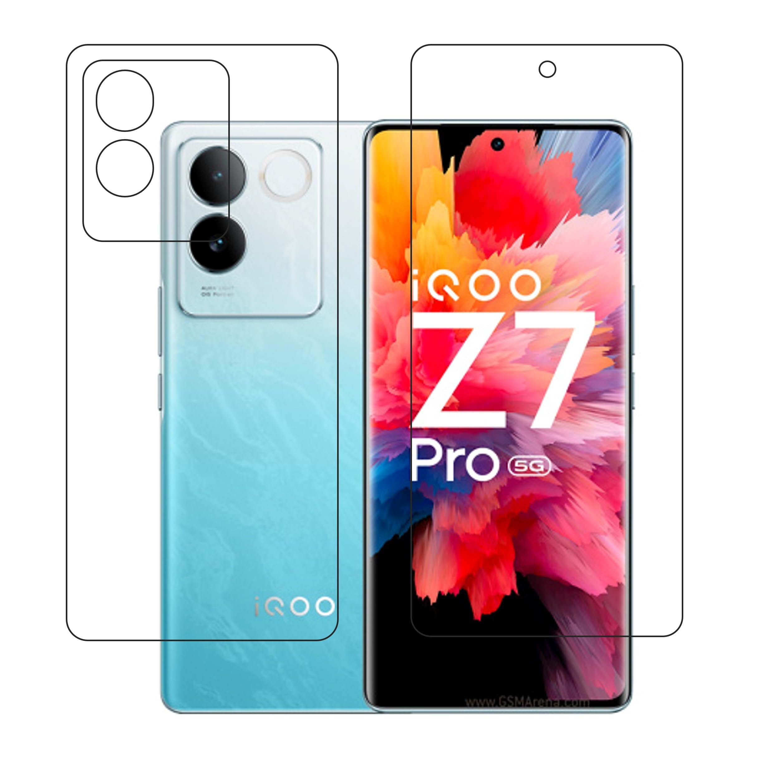 DVTECH® (Front and Back vivo iQOO Z7 Pro Compatible Screen Protector TPU Best Fit Premium(Flexible Screen Protector) (B0CHJYNKPS) Amazon Price History, Amazon Price Tracker