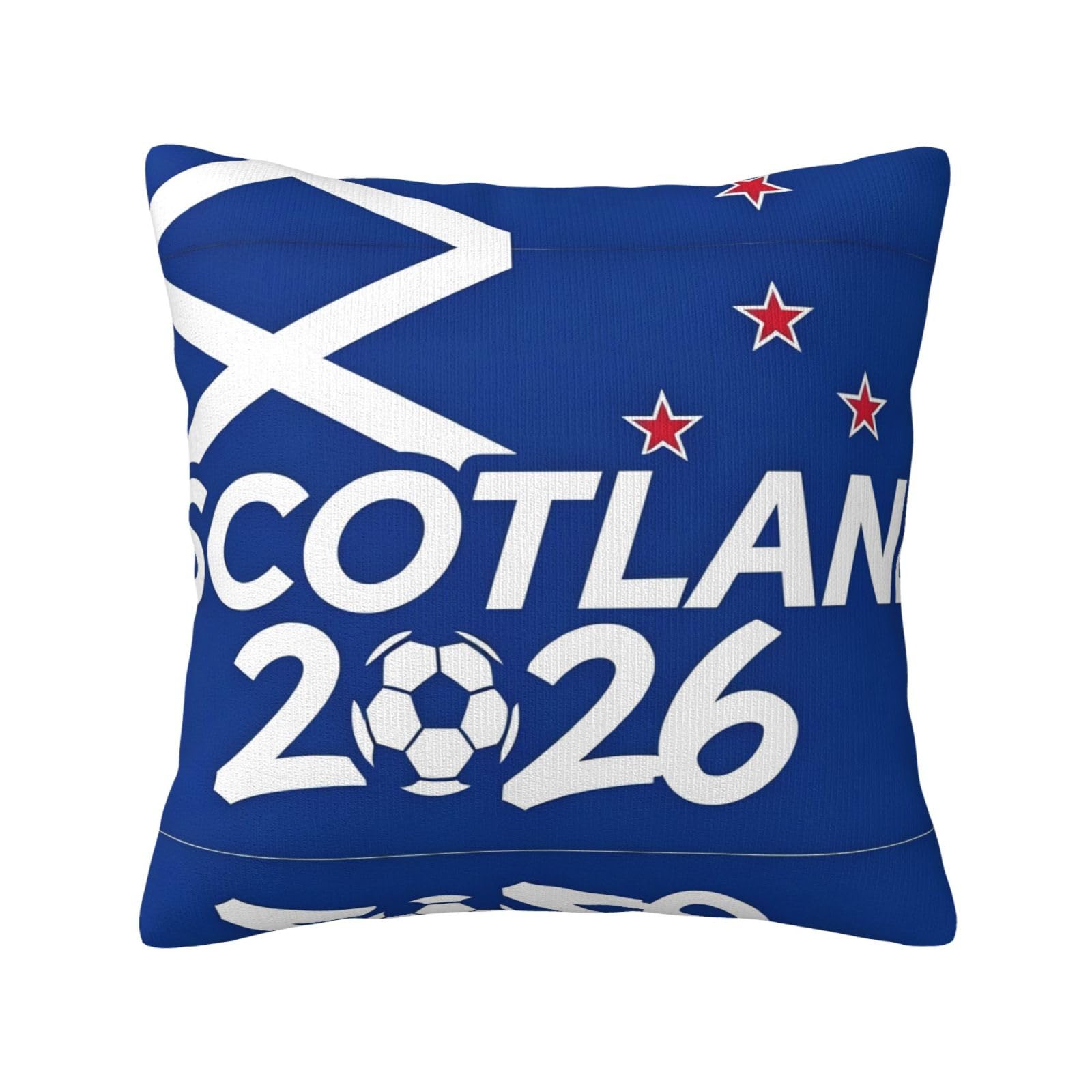 Scotland-Flag Print Decorative Throw Pillow Covers for Sofa, Outdoor and World Cup Celebrations