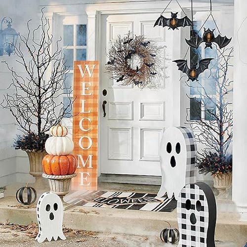 Miniatura 7 de TOPINCN Farol de Halloween, linterna LED de Halloween, linterna colgante sin llama para decoración de fiesta de Halloween (#1)