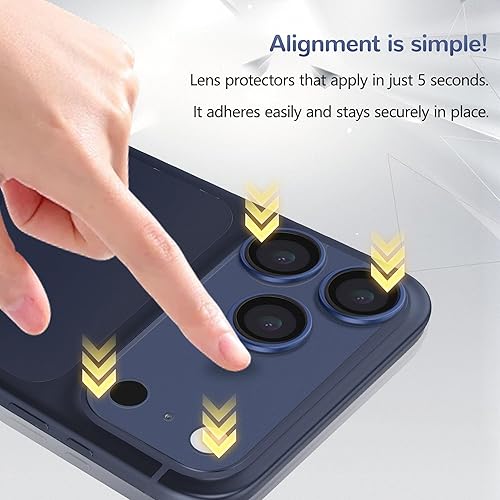 Miniatura 5 de ZXZone for iPhone 17 Pro Camera Lens Protector, Strong Adhesion Aluminum alloy & Sapphire Glass material Drop Protection 9H Tempered Glass Camera