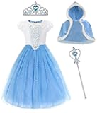 Cinderella Princess Dress Girls Fancy Party Costume Christmas Cosplay Dress Up Outfit for 3-8 Years
