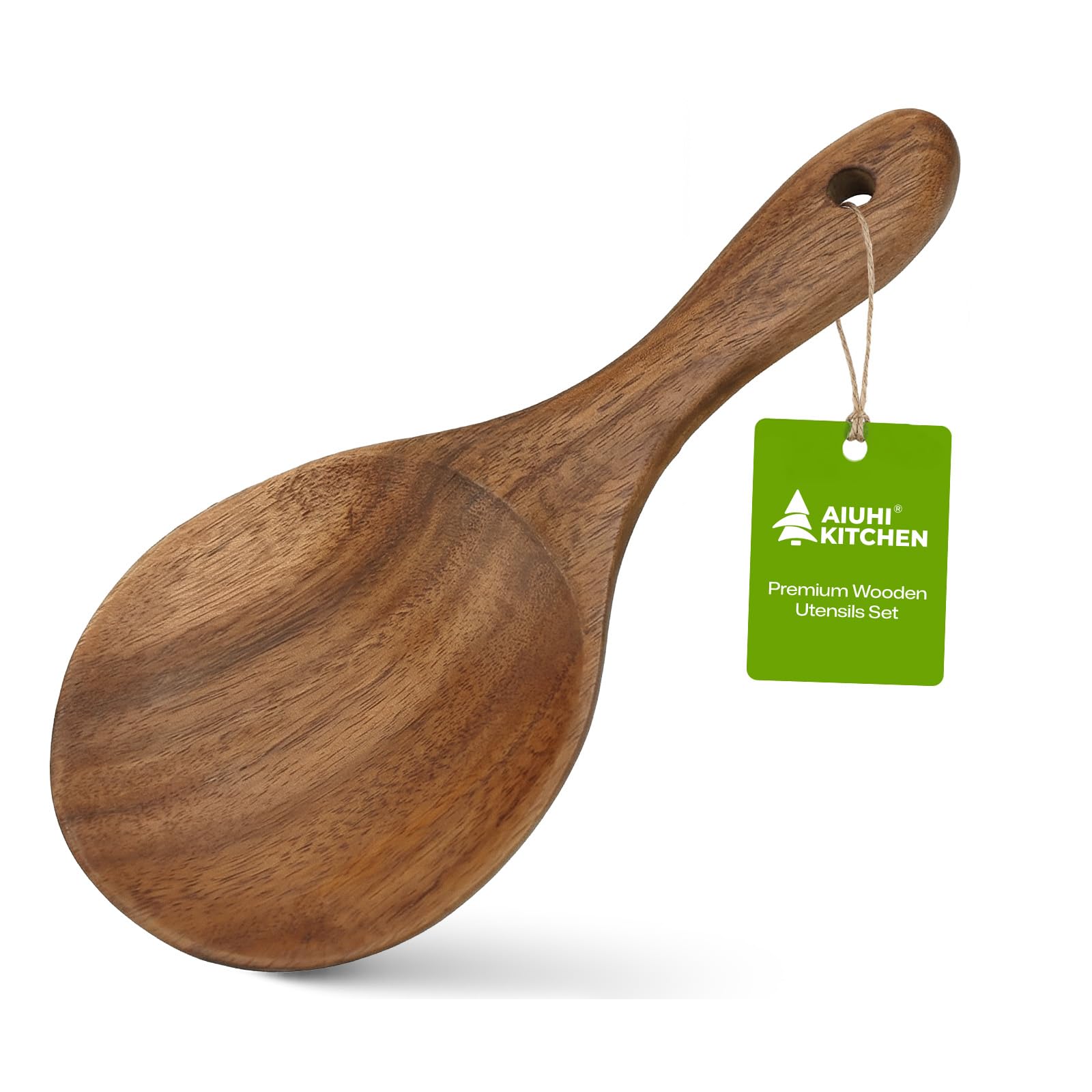 AIUHI Premium Teak Wood Salad Serving Fork, Ergonomic Handle Non-Scratch Wooden Cooking Fork, Durable Kitchen Utensil for Salad Mixing Pasta Tossing and Food Serving — Amazon image 15