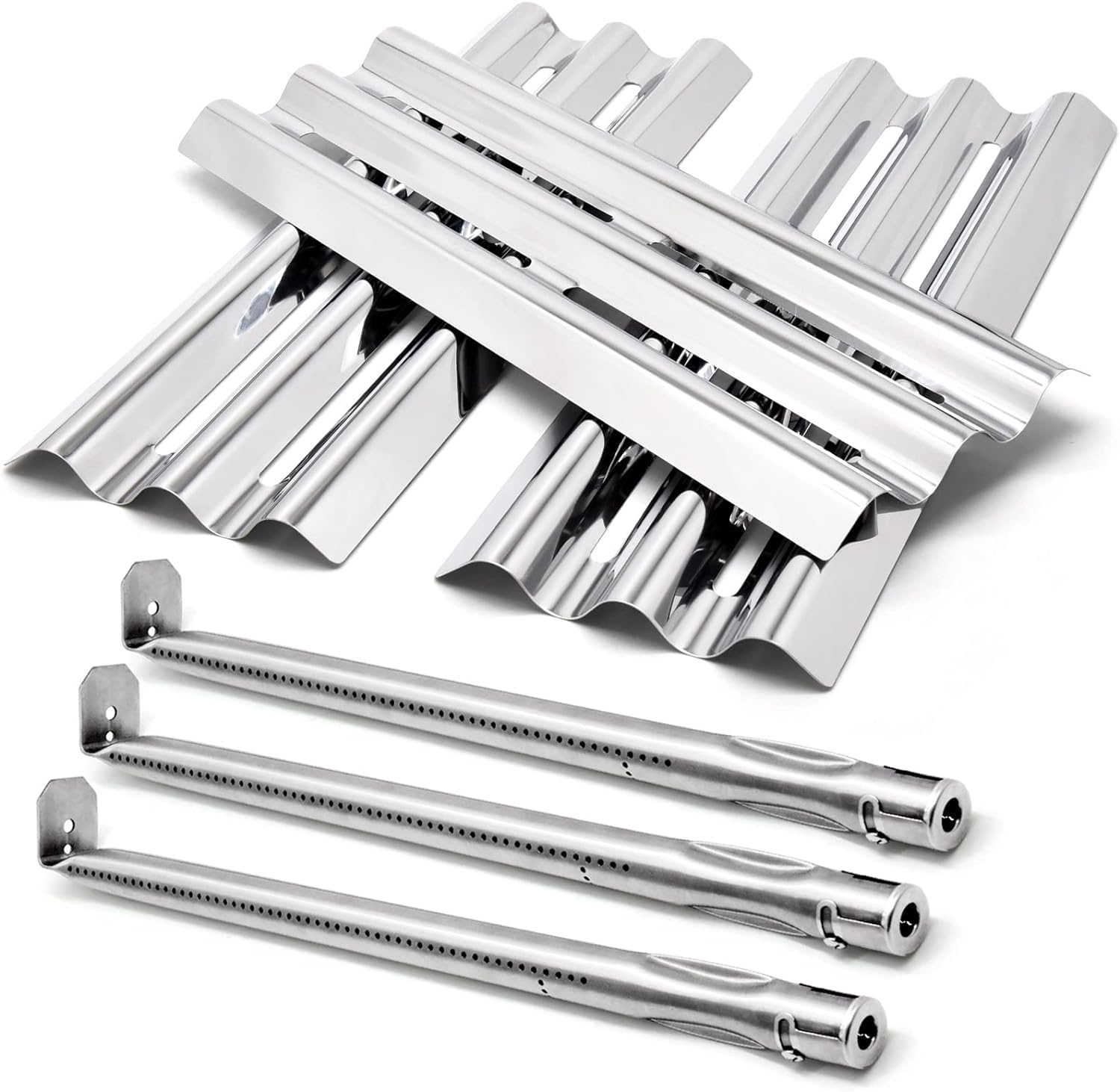 Criditpid Grillersatzteile für Napoleon LEX 485, LEX 605, LEX 730 Serie, Legend 485, Mirage, Lifestyle Gasgrills, Napoleon S81001 Heizplatte Flammenbändiger und Brenner für Napoleon Grillteile