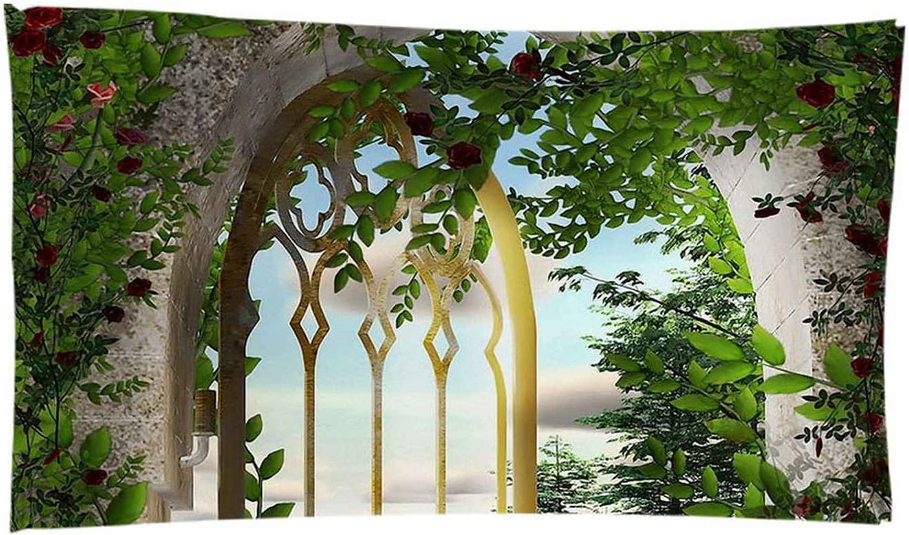 Strandtuch Grüne Bogenlandschaft 3D Badetuch Mikrofaser Campingtuch Schnelltrocknendes Handtuch Sandfrei Ultraweiches Reisehandtuch Tragbar Badetuch Für Reisen Strand Schwimmen Wandern Xxl 200 X -8M5G