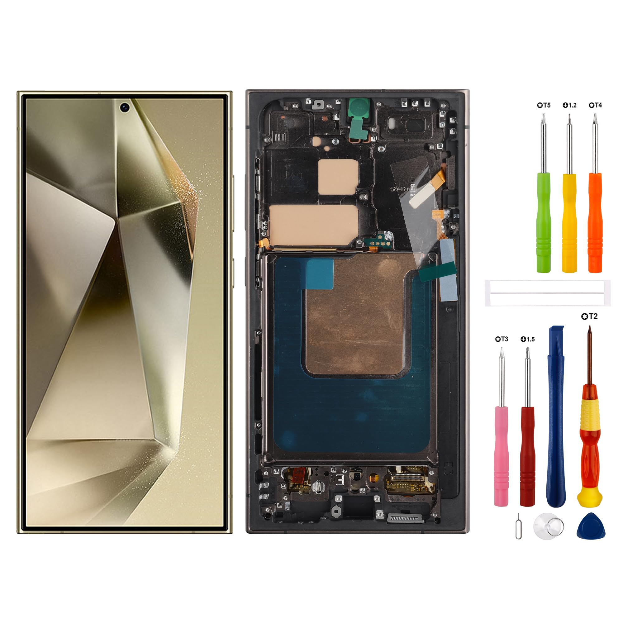 Wyświetlacz OLED, kompatybilny z Samsung Galaxy S24 Ultra S928U (z odciskiem palca), digitizer z narzędziami do naprawy