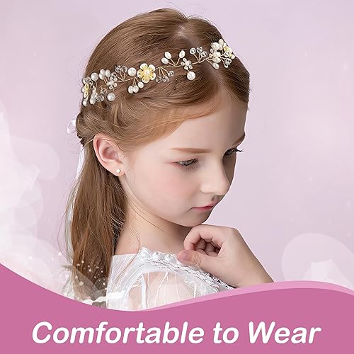 Miniatura 5 de Tocado para niña de las flores, accesorios para el cabello para boda, primera comunión