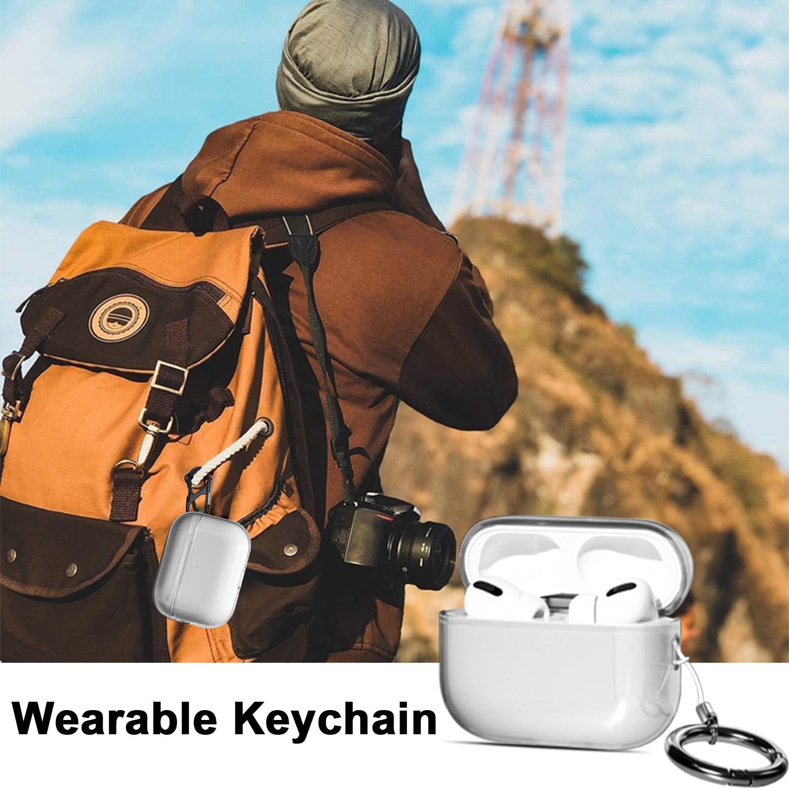 QULLOO Pour AirPods Pro 3 Coque Silicone, [Ultra-Mince] [Supporte La Charge Sans Fil] Housse De Protection, Transparent