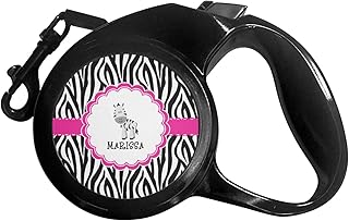 Zebra Retractable Dog Leash - Large (Personalized)