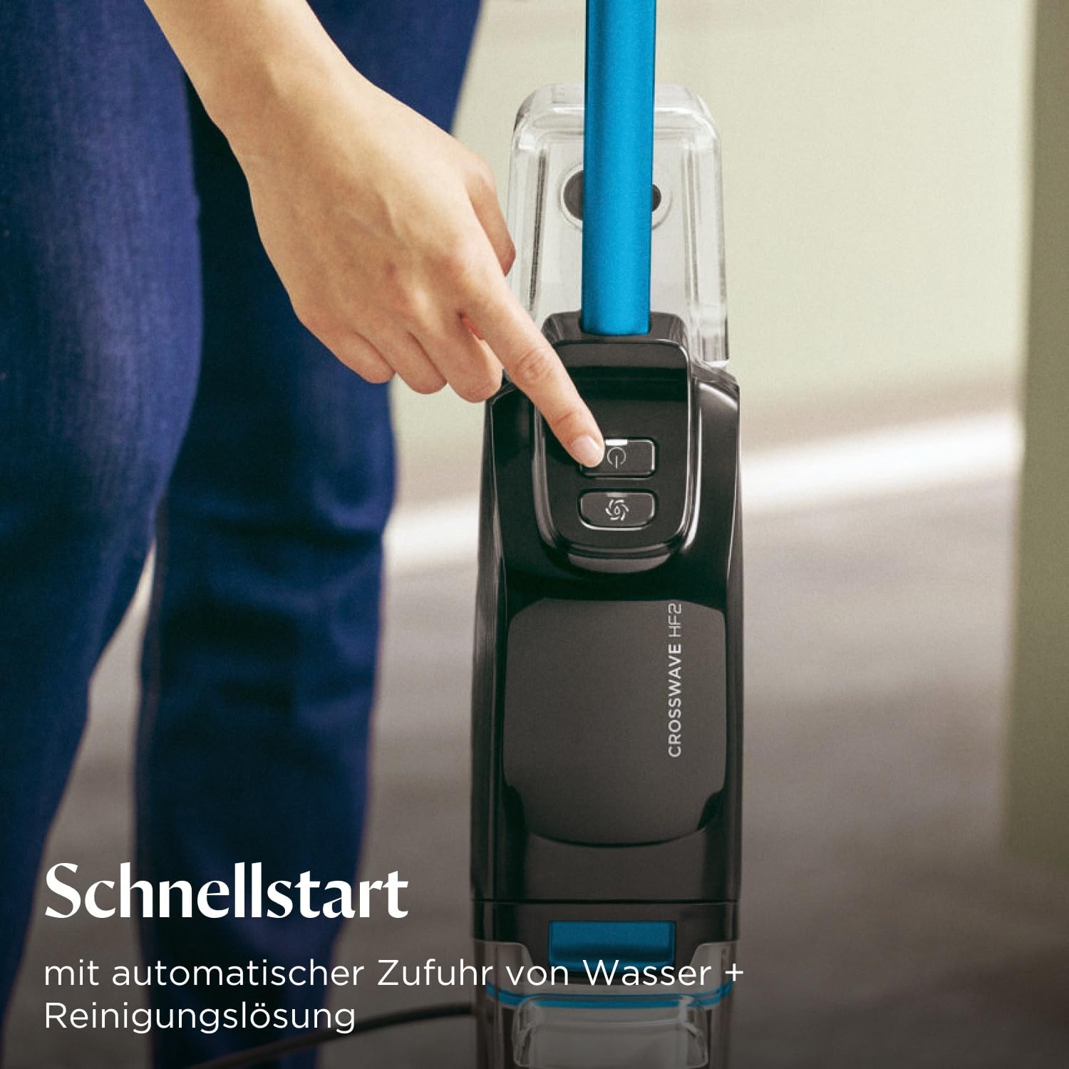 BISSELL CrossWave HF2 Nass Trockensauger mit Kabel, Saugen & Wischen, Leichtgewichtiger Nasssauger, 3845N