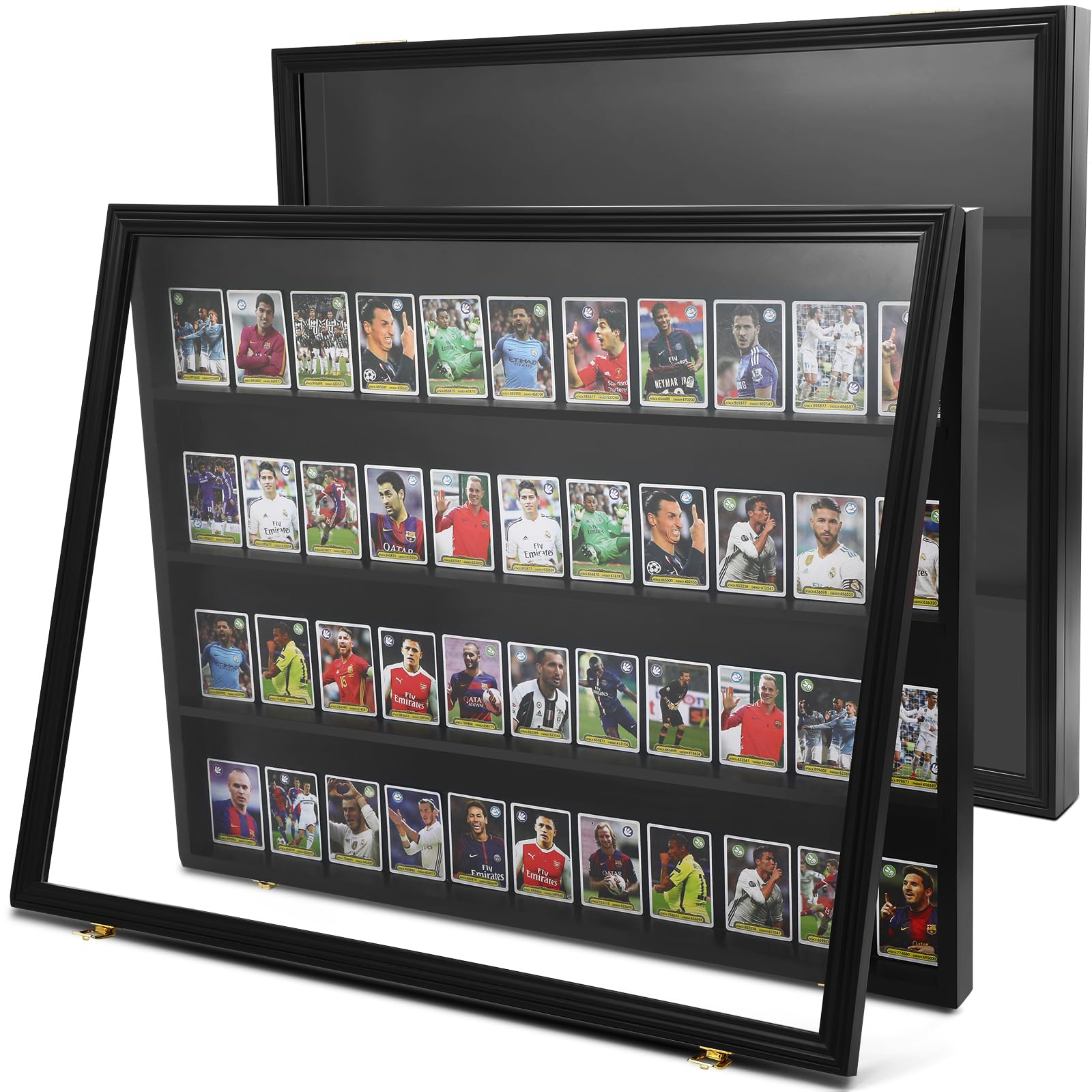 Geetery 2 Pack Baseball Card Display Case 36 Graded Large Black Sports Card Display Case