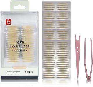 mercham 200 Pieces Eyelid Lift Strips, Self-Adhesive Invisible Double Eyelid Lift Strips, Double Eyelid Tape for Hooded Eyes & Droopy & Uneven & Mono-eyelids, Instant Eye Lift Without Surgery (3MM)