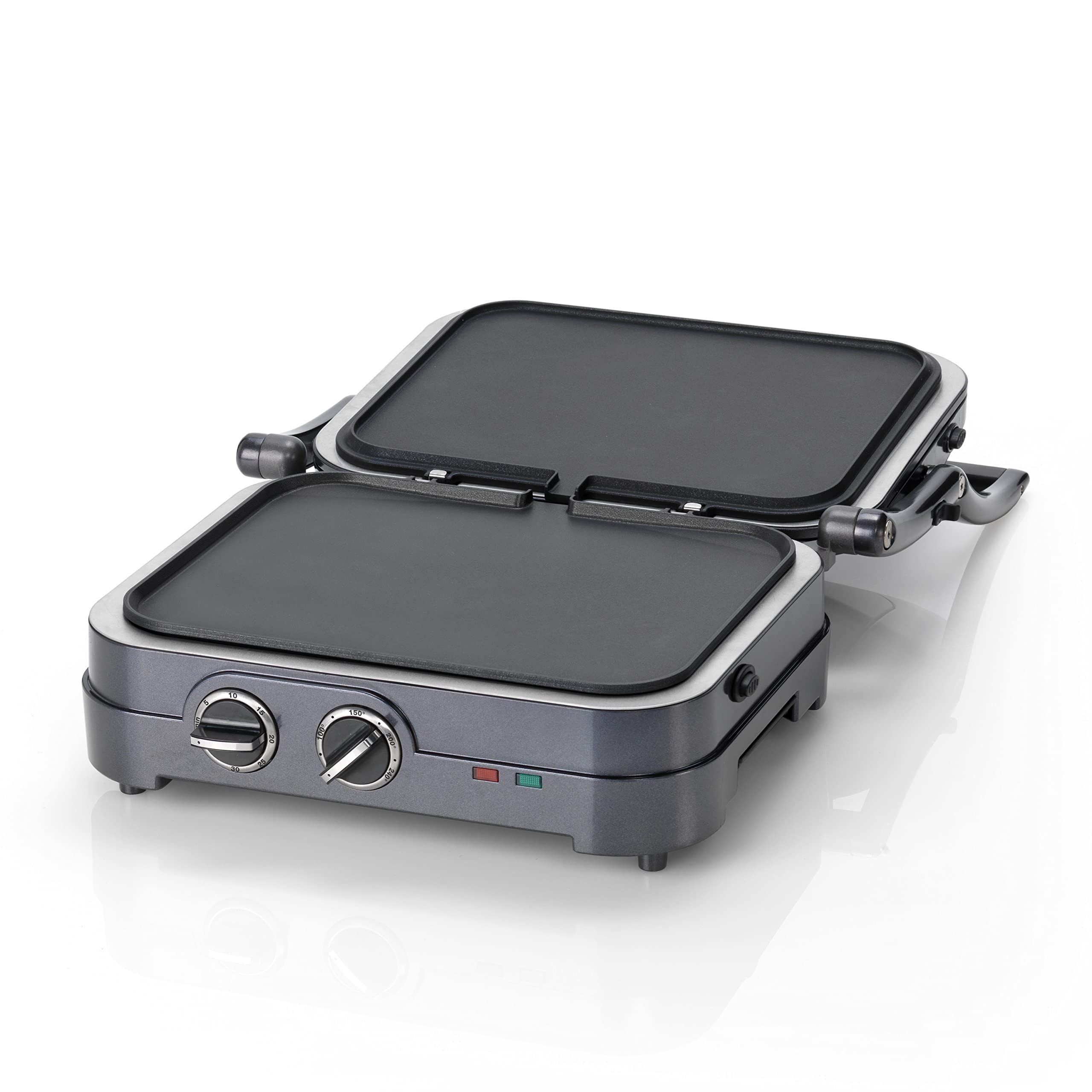 Cuisinart Griddle & Grill | opiekacz do kanapek, prasa do paninii, grill kontaktowy, elektryczna płyta grillowa, zdejmowana płyta nieprzywierająca, nadaje się do mycia w zmywarce, zdrowe grillowanie