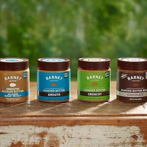 Vista 57 de BARNEY Mantequilla de almendras, crujiente, apta para dieta paleo, KETO, sin OMG, sin piel, 16 onzas