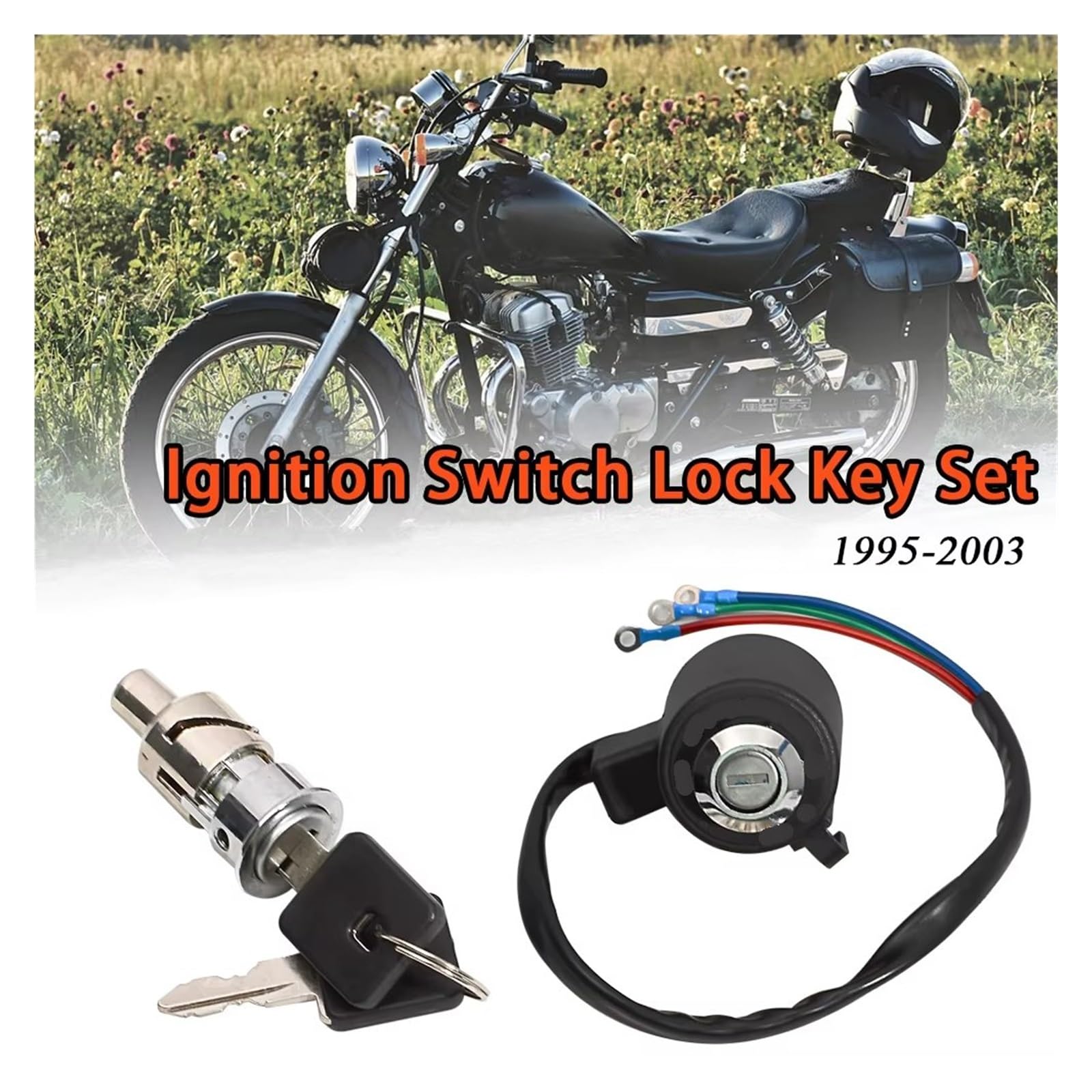 blocchetto accensione Per Sportster 883 Per XL 883 1995-1998 1999 2000 2001 2002 2003 Set Di Chiavi Per Interruttore Di Accensione Per Moto A 3 Fili interruttore accensione
