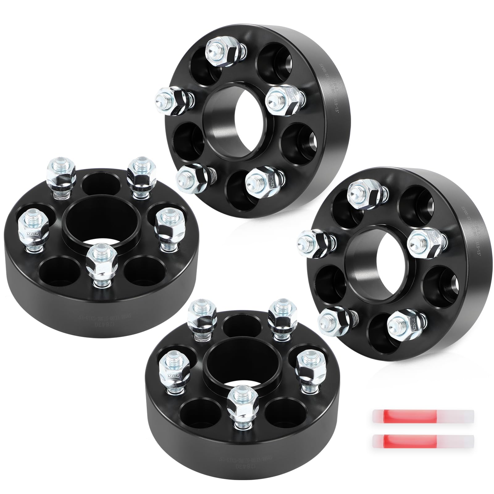 SCITOO 2pcs 5x100 Wheel Spacers 1.5 inch for Dodge/for Ford Black