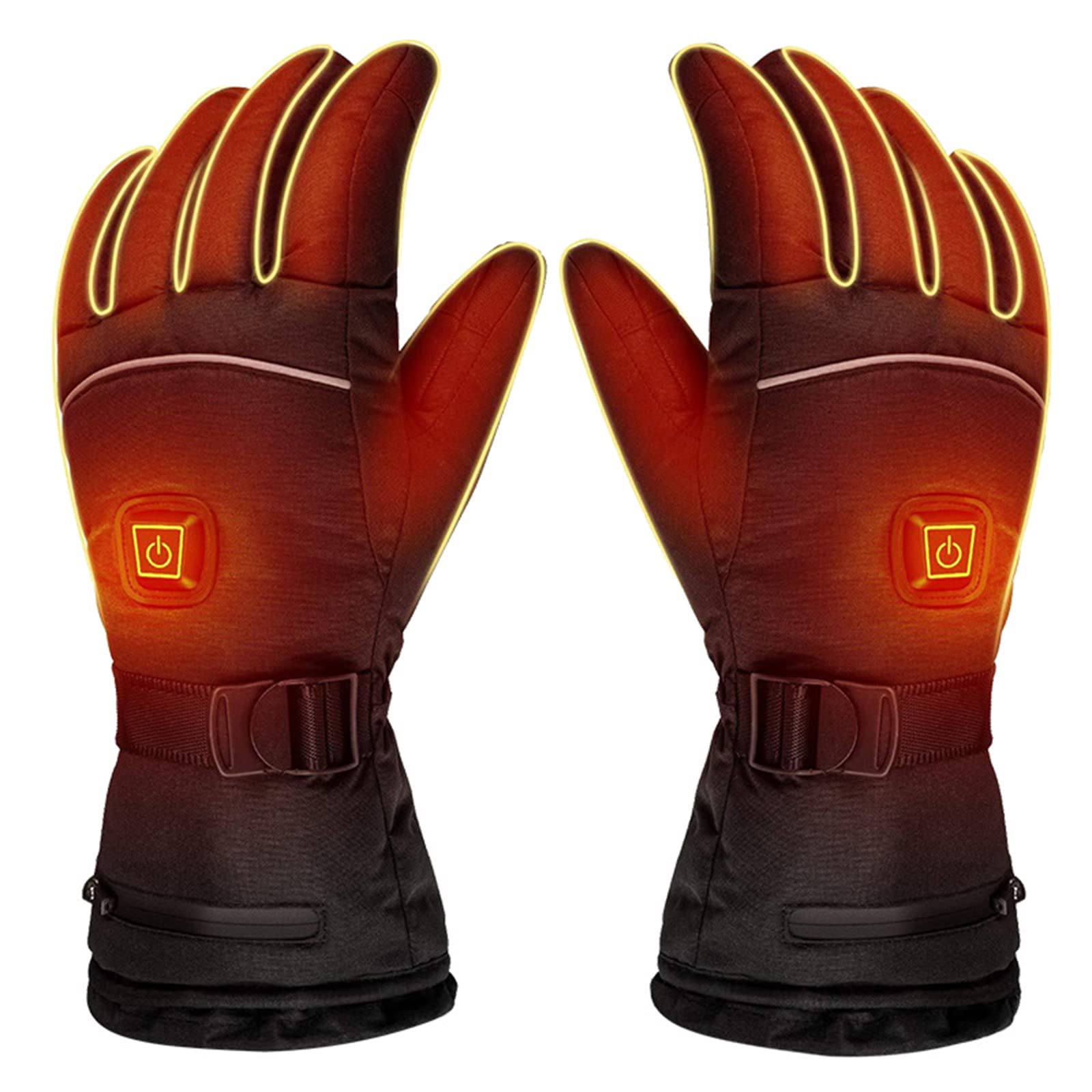 CHEWYNP Guanti Riscaldati Ricaricabili - Guanti da Sci Riscaldati Elettrici per Uomini Donne, Guanti da Moto con Batteria Ricaricabile, Guanti da Snowboard Equitazione Escursionismo Guanti