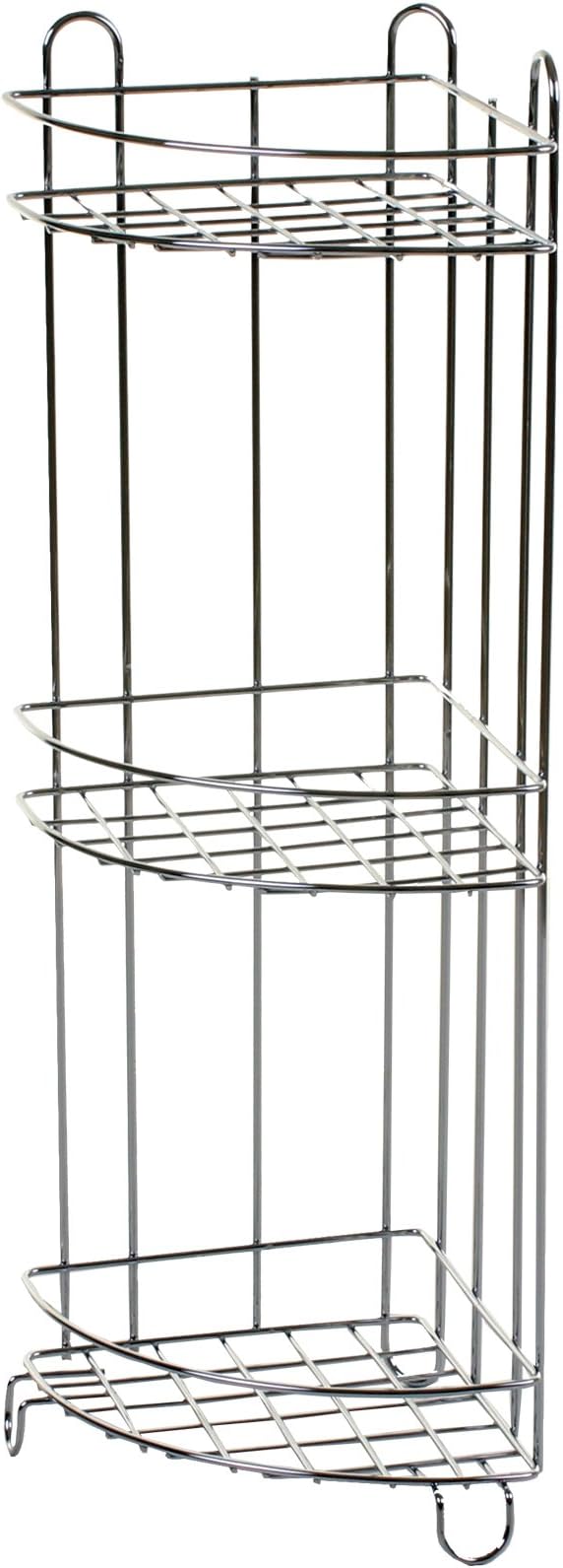 Marko Bathroom 3 Tier Corner Storage Rack Shelf Unit Bath Organiser Shower Caddy