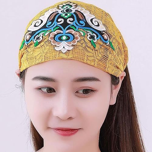 Miniatura 3 de Diadema elástica de encaje, 4 diademas de encaje suave para mujer, diadema de yoga, vendimia de encaje ancho, accesorios para el cabello para