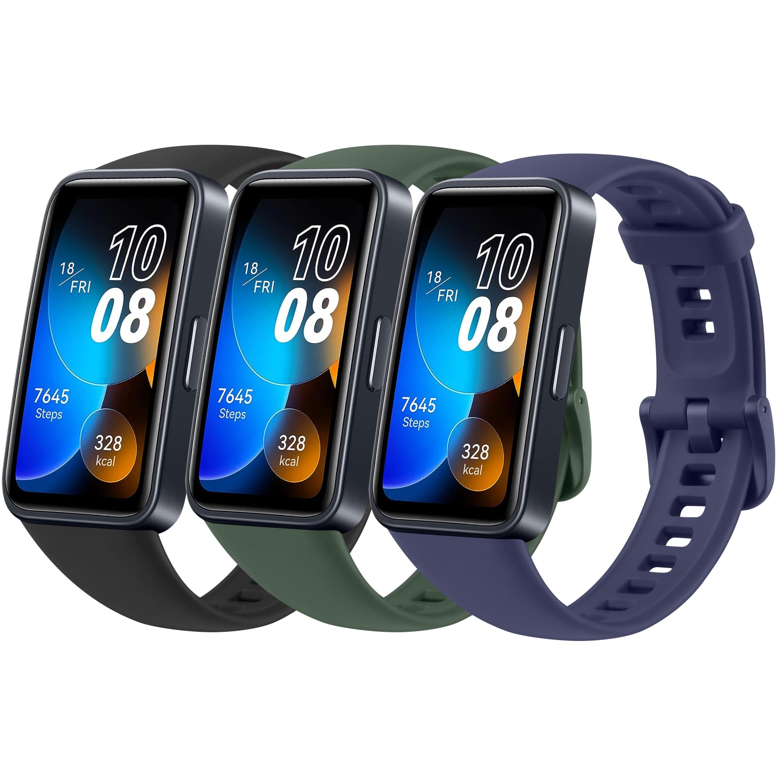 Soft Silicone Strap Compatible With Huawei Band 8，Huawei Band 9,Waterproof Breathable Adjustable Replacement Sport Bands for HUAWEI Band 8 & Band 9