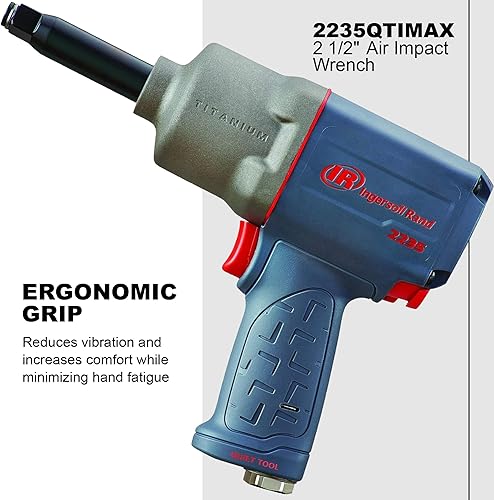 Miniatura 110 de Ingersoll Rand 2235TIMAX-O Llave de impacto neumática de 1/2 pulgada, torque de 1350 ft-lb, caja de martillo de titanio, retenedor de anillo