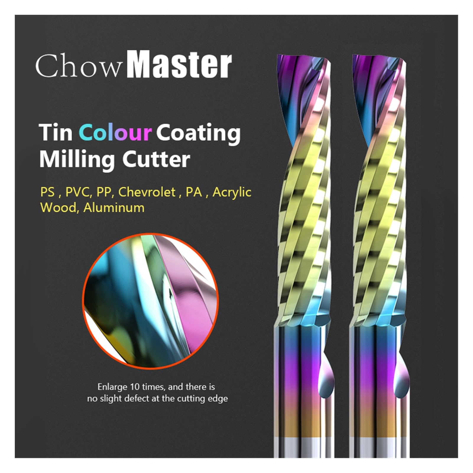 1pc Einzelflöte Spiralfräser 3.175/4/5/6/8mm Schaft for Holz/Kunststoff/Acryl 1 Flöte CNC Fräser Aluminium Schaftfräser | 6X42X70