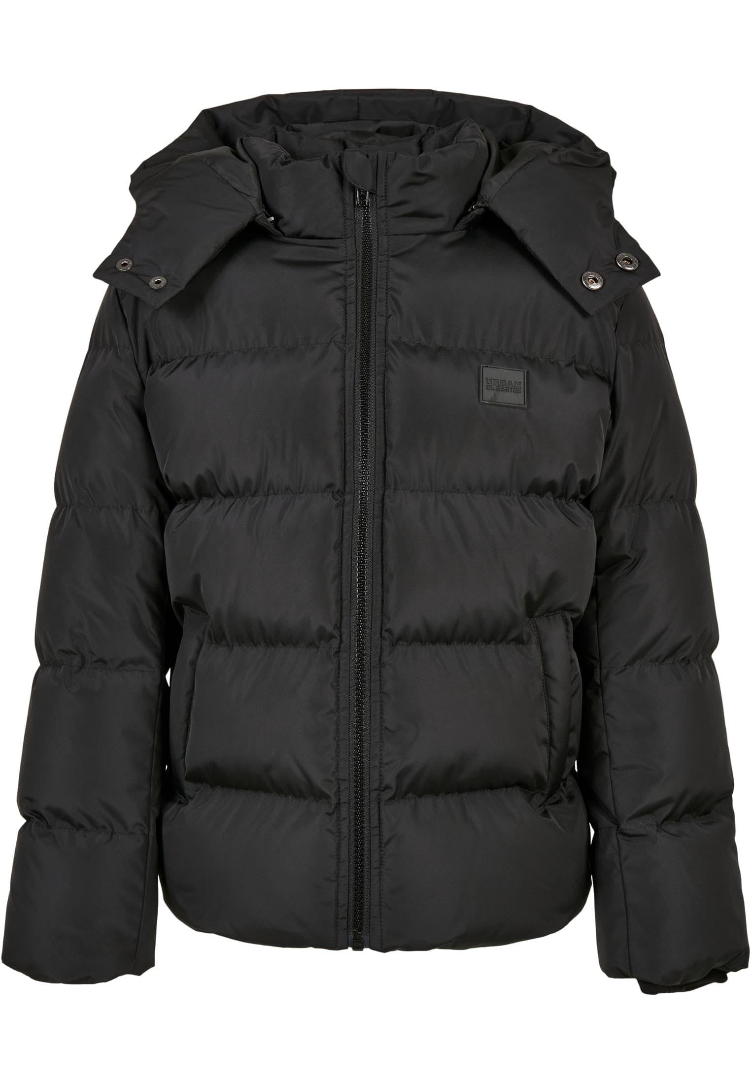 Urban Classics Boy's Boys Hooded Puffer Jacket Jacket, Black, 158/164