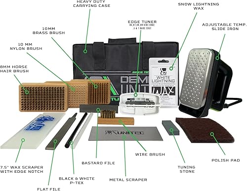 Miniatura 2 de Demon - Kit completo de afinación de esquí con cera y cepillo - Kit de afinación de snowboard**Hecho en Estados Unidos**