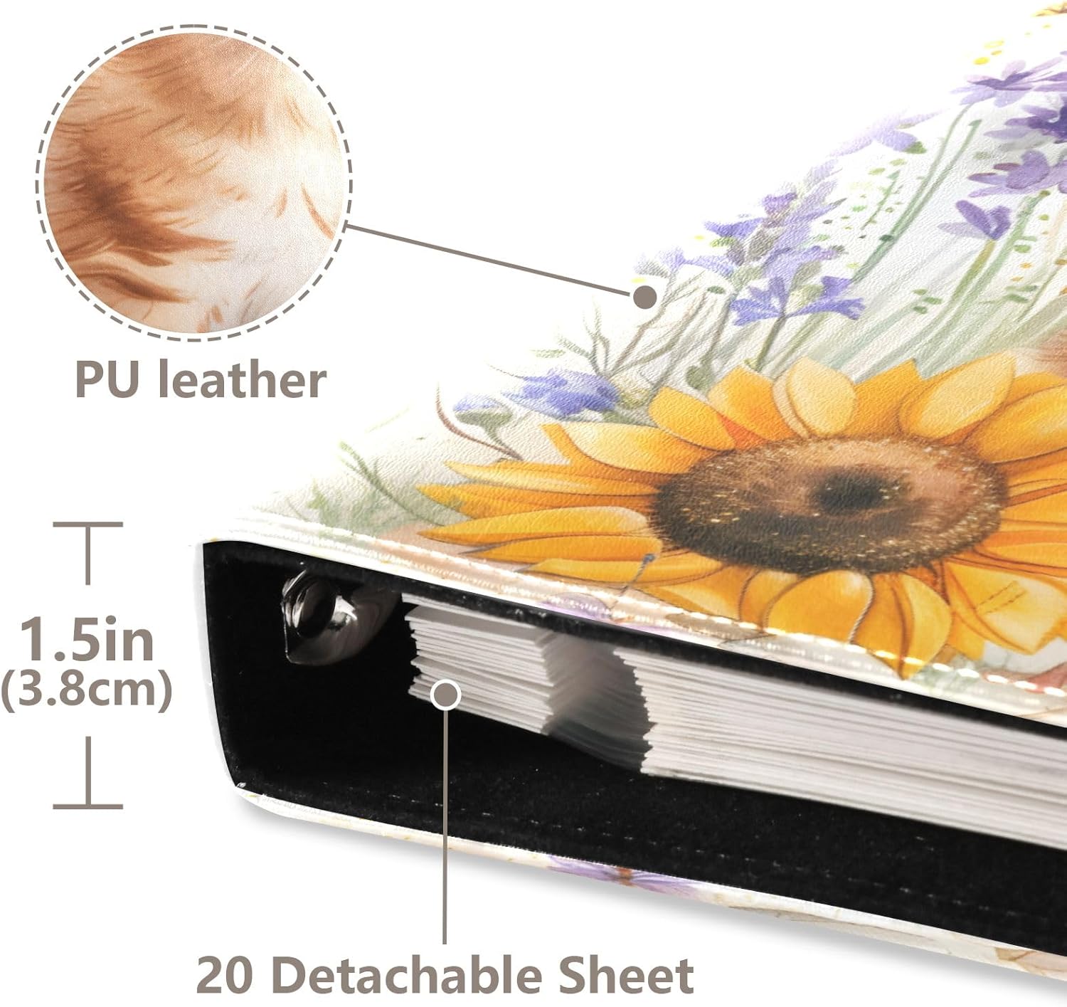 Photo Album Large Self Adhesive Scrapbook Albums Book DIY Cute Ginger Kitten for 2×3 4×6 5×7 6×8 Pictures Leather Cover Personalized