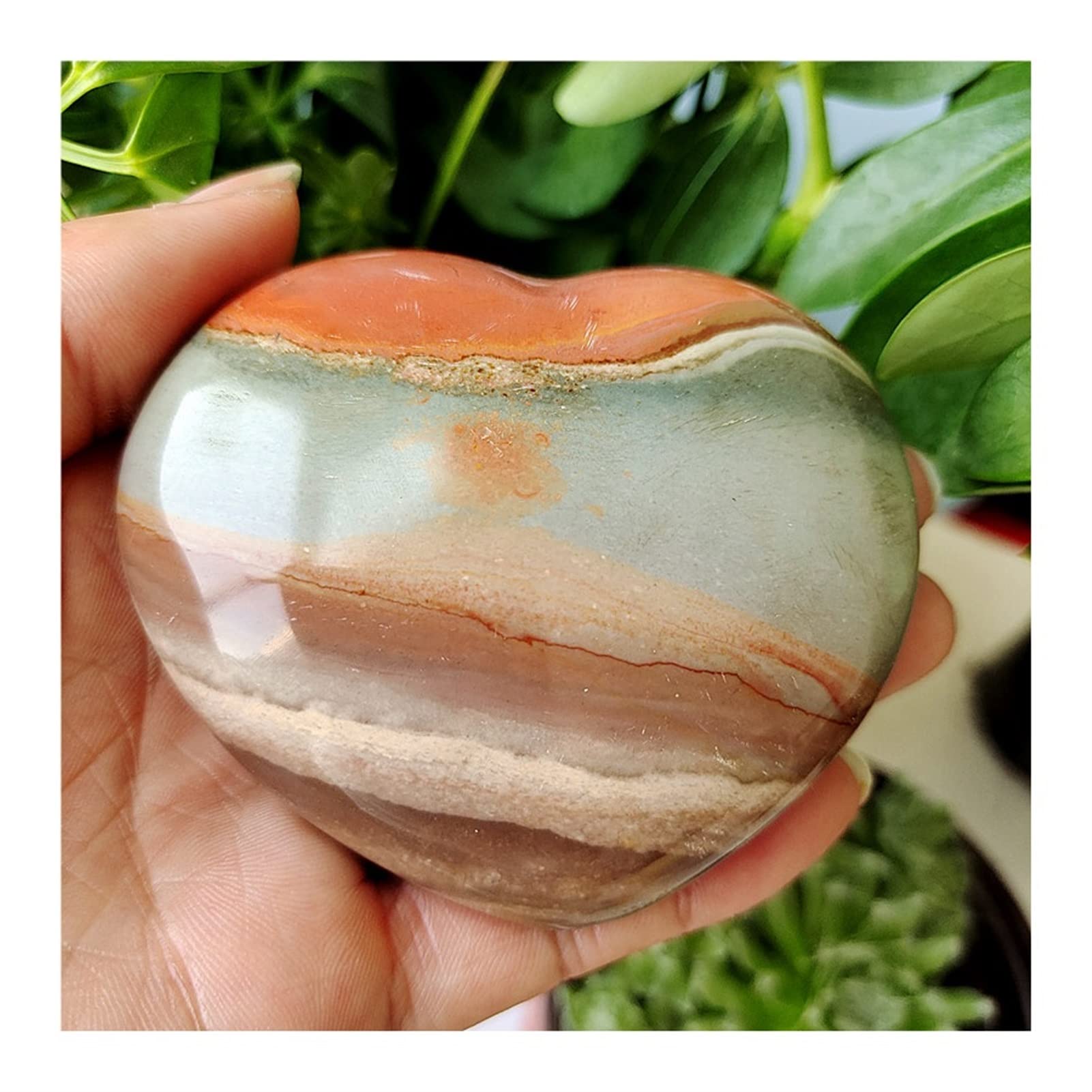 Piedras Preciosas y Cristales 130g -200g Piedra de mar Natural Corazón Piedra de Cristal Espécimen Piedra de Cristal Adorno de Amor Inicio Colecciones