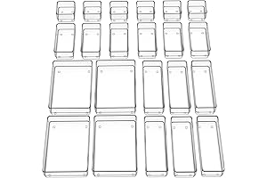 Smartake Crystal-Clear Drawer Organizer