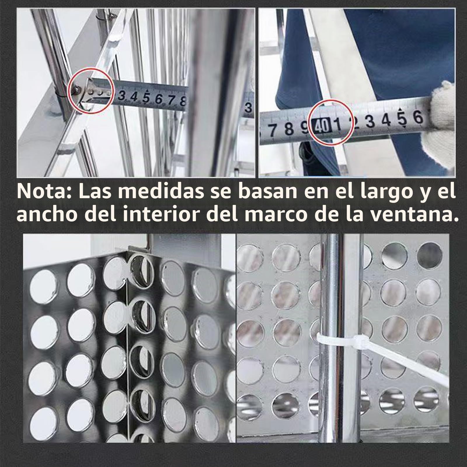 Chapa Perforada de Acero Inoxidable 304,Placa Perforada anticaídas,Expandido Metal Malla Placa Pantalla Decorativas Mallas,Apertura de 8 mm,para Balcones Escaleras Valla Jaula