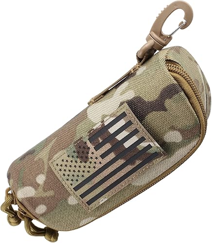 Miniatura 8 de WYNEX Bolsa táctica Molle para gafas, estuche rígido para lentes de sol a prueba de golpes, caja protectora