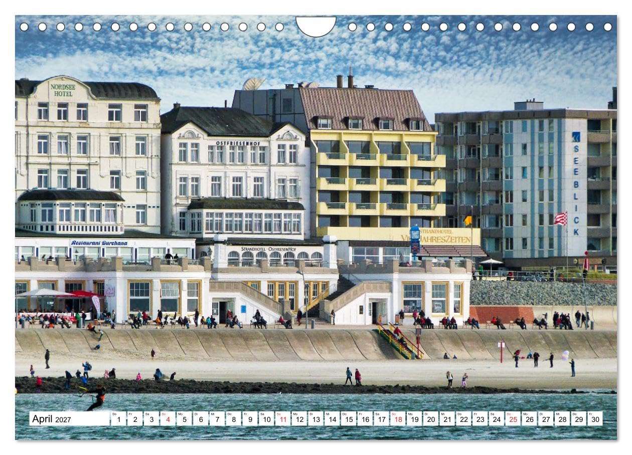 Verliebt in Borkum (Wandkalender 2027 DIN A4 quer), CALVENDO Monatskalender: Die bezaubernde Insel, die größte deutsche Nordseeinsel, die jedem etwas zu bieten hat. (CALVENDO Orte)