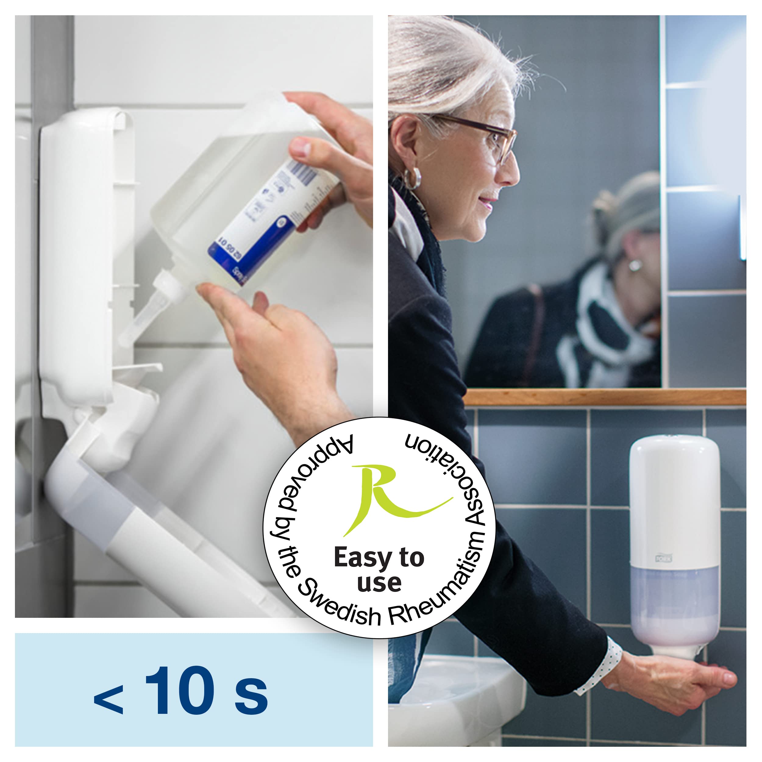 Tork S1 910103 Salubrin Désinfectant pour les mains Recharge 1 bouteille de 1000 ml